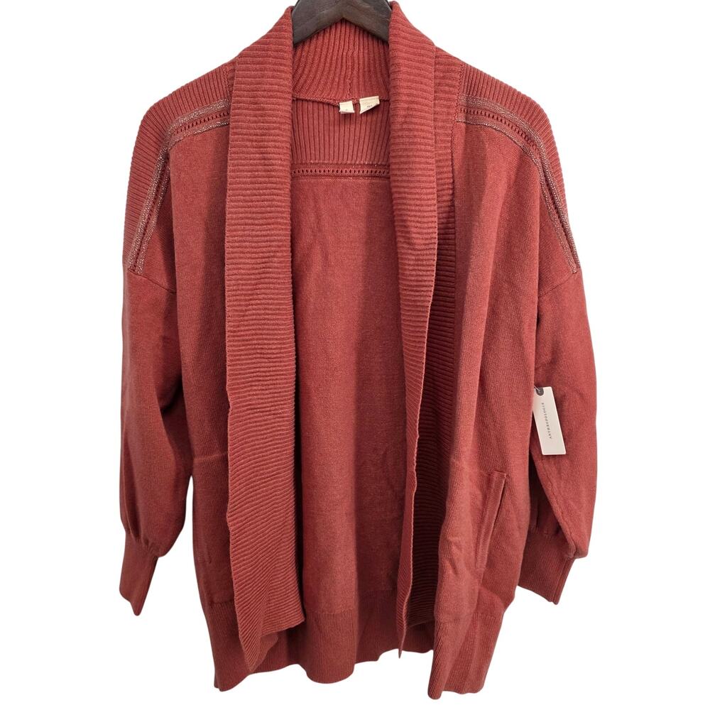 NWT Anthropologie Moth Pink Rose Cardigan Sweater Size XS/S
